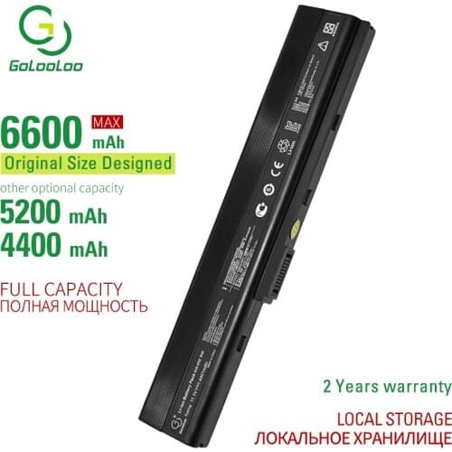 6600mAh Laptop Battery for ASUS A32-K52 A31-K52 k52 X52F X52J X52JB X52JC X52JE X52JG X52JK X52JR X52Jt X52JU X52JV k52j X52SG