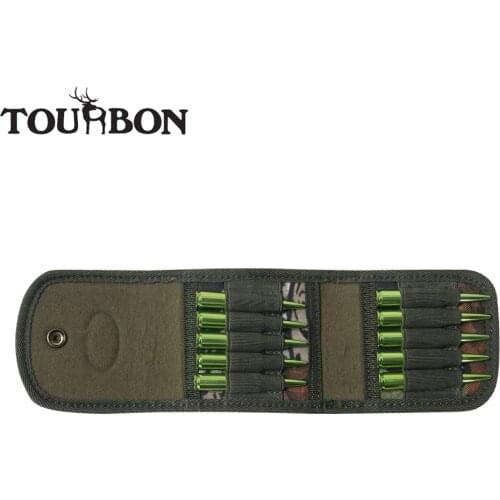Tourbon Hunting Gun Accessories Rifle Cartridges Holder Camo Nylon Ammo Wallet Bullet Pouch Carrier Ammunition Case for Shooting