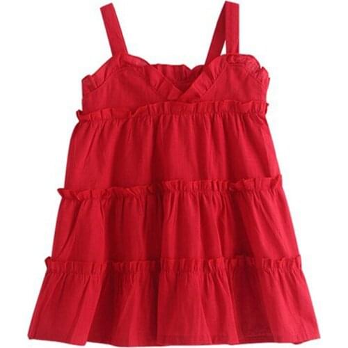 Baby Sling Dress Summer Dress New Girls' Childrens Wear Childrens Sleeveless Girls Dresses for Party and Wedding