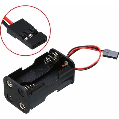 Dual Box 6.0V 4xAA Battery Holder Power Bank Plastic Rechargeable with Futaba Plug for RC Aircraft Car Boat DIY Craft