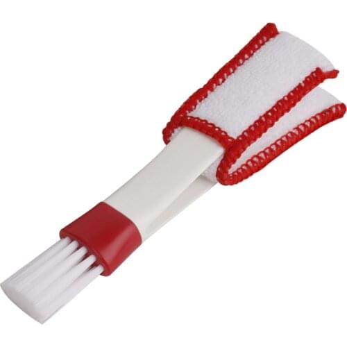 Double Ended Car Cleaning Brush Detailing Dust Removal Blinds Keyboard Duster Brush Air Conditioner Vent Slit Clean Brush