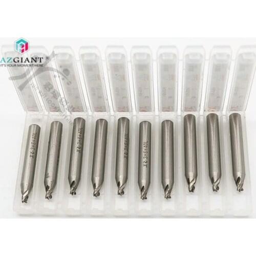 10pcs HSS 3.0mm Milling Cutter Engraving Edge Drill CNC Router Bits End Mill for Car Key Cutting Machine Locksmith Tool
