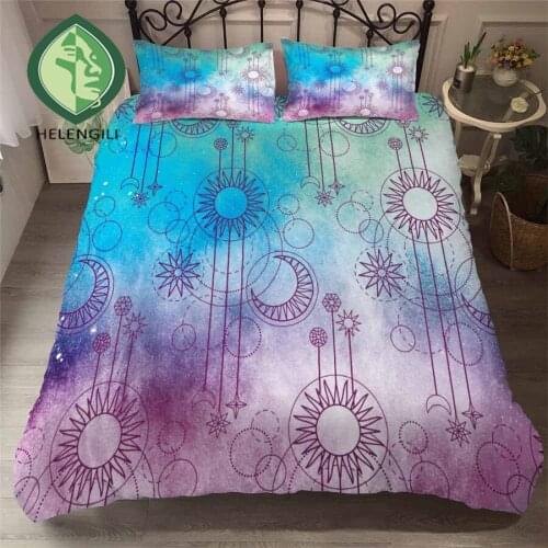 HELENGILI 3D Bedding Set Magic Alchemy Print Duvet Cover Set Bedclothes with Pillowcase Bed Set Home Textiles #YC-203