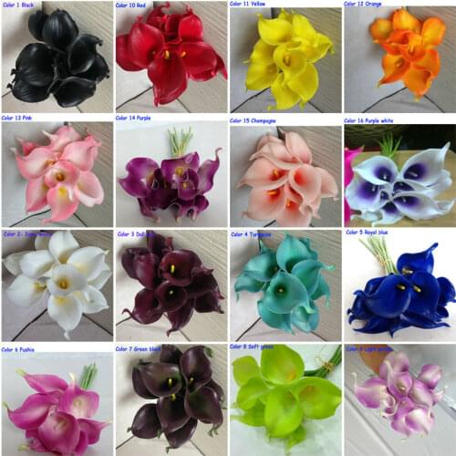 62pcs Artificial PU Calla Lily Flower For Wedding Centerpieces Artificial Flowers for Home decoration Flower Arrangement