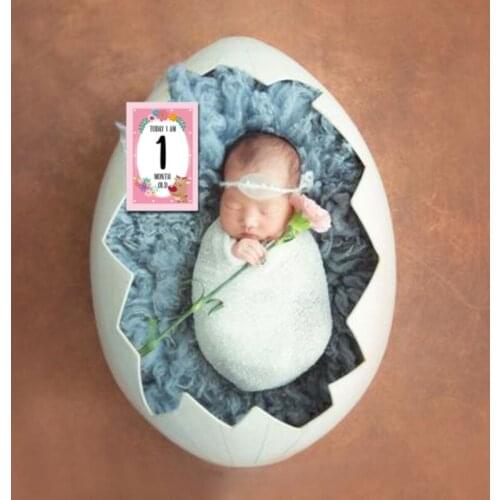Newborn Baby Milestone Photo Sharing Cards Babys 1st Year Memory Photo Props U7EE