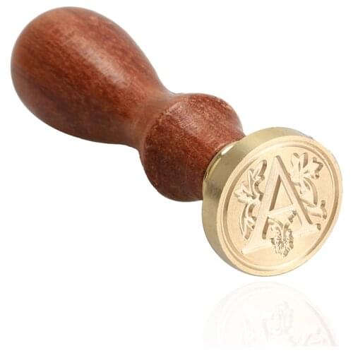 Hot Selling Alphabet Letter A Retro Wood Sealing Wax Classic Initial Wax Seal Stamp Craft Gifts Handmade Hobby Tools Supplies