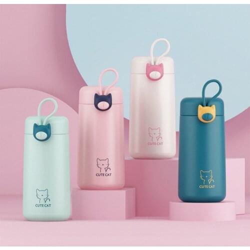 Small fresh and simple literary mens and womens thermos cups are portable and bring their own ropes. Small and handy cups A884