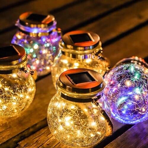 Mason Bottle Coloured Solar Light Outdoors Waterproof Led Solar Power Light For Garden Decor Holiday Lighting Christmas