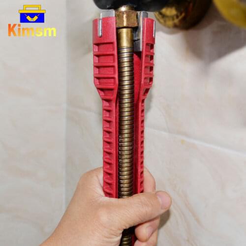 Multifunctional Bathroom Kitchen Wrench Adjustable Faucet And Sink Water Pipe Spanner Universal Large Opening Wrench With Teeth