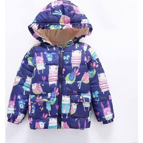 Fashion Winter Coat Red Solid Jacket For Girls New Childrens Jacket Childrens Clothing From 2 To 10 Years Boy Outfits