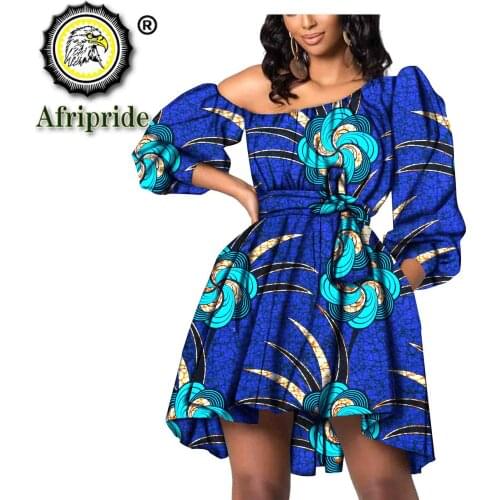 Fashion African Dresses for Women Bazin Riche African Print Cotton Midi DressBodycon Elegant Party Clothes Plus Size S1925026