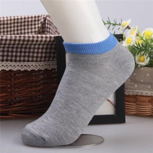 Men Cotton Socks Thin Slippers Socks Spring Summer Patchwork Color Male Invisible Ventilate Boat Socks Low Ankle Socks