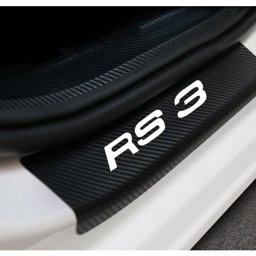 Car Door Sill Car Threshold Pedal Sticker for Audi RS 3 Decoration Carbon Fibre Vinyl Sticker Car Accessories Car-Styling