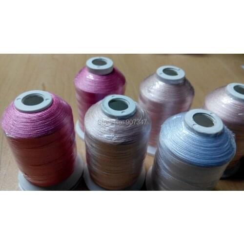 Baby girl colors embroidery thread 1000m/cone, 3 Brother colors total 6 spools as machine embroidery thread