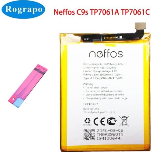 NEW Original 3000mAh NBL-40A2950 Battery For TP-Link Neffos C9s TP7061A TP7061C Mobile Phone