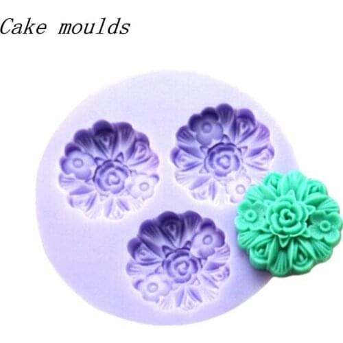 Wholesale Silicone mold RS071 Mini flower shape Decoration clay mold Fondant cake mold DIY tools