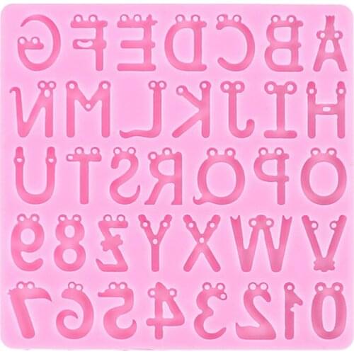 English Letters Number Pendant Casting Silicone Mould DIY Crafts Jewelry Making Tools Alphabet Epoxy Resin Mold