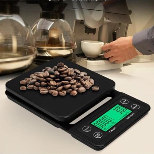 Protable 3KG/5KG Digital Drip Coffee Scale With Timer LCD Electronic Kitchen Scales 0.1g