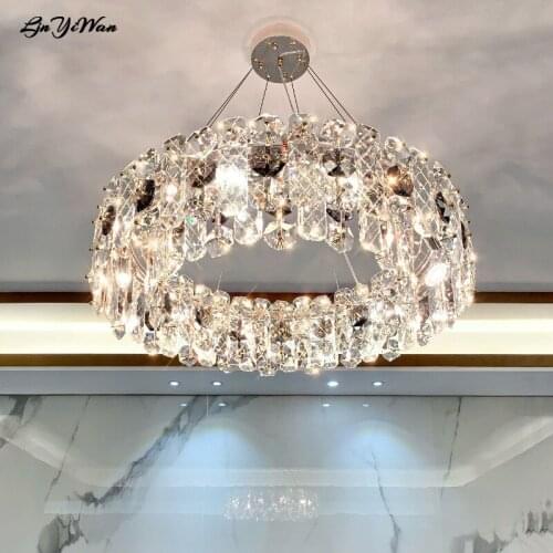 Light luxury dining room chandelier, crystal chandelier, modern minimalist strip light, living room light, new post-modern light