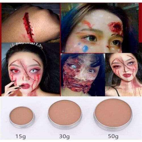 15/30/50gShaping Special Effects Body Makeup Skin Wax Halloween Face Painting Scars Wrist Flesh Color Cover Mud Skin Wax