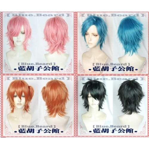 Yarichin Bitch-bu Yui TAMURA Ayato Yuri Kyousuke Yaguchi Tooru Fujisaki Short Blue Anime Cosplay Costume Wig