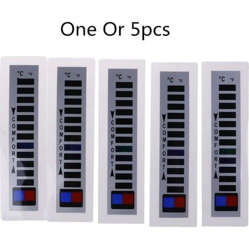 1/ 5pcs Clothing Trademark Thermometer Liquid Crystal Down Jacket Ski Suits Household Thermometer Warm Clothing