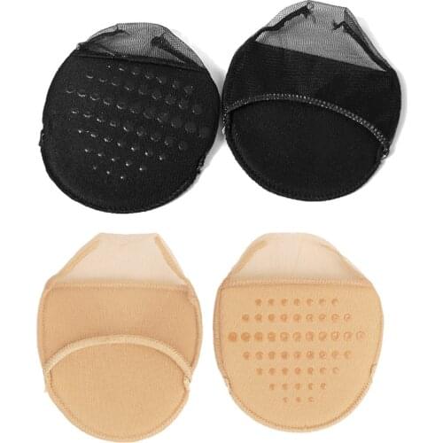 1/2 Pairs High Heels Cushion Anti-Slip Silicone Dotted Invisible Forefoot Insole Pad Front Heel Socks