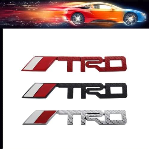 3D Premium Carbon Fiber TRD Sports car Engine Hood Fender trunk Decal Emblem Badge Sticker for Crown REIZ COROLLA Camry VIOS