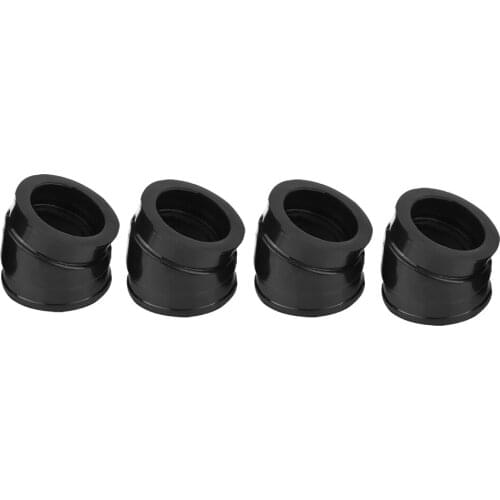 4Pcs Motorcycle Black Plastic Carb Carburetor Intake Manifold Boot Joint for HONDA CB750C CB750F CB750K
