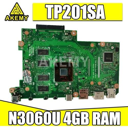 AKEMY TP201SA original mainboard For Asus Flip VivoBook TP201 TP201S TP201SA Laptop motherboard with N3060U 4GB RAM