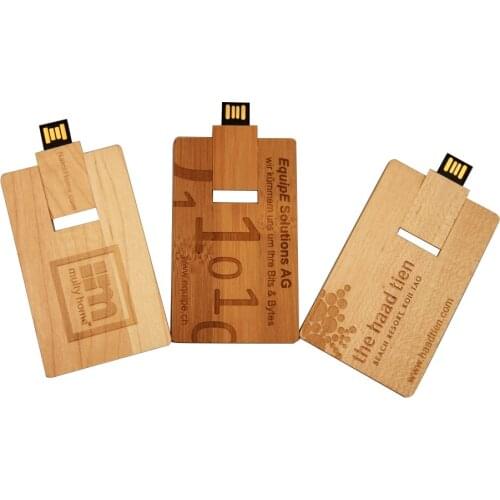 Over 10pcs Free LOGO Usb Flash Drive Pendrive 4GB 8GB 16GB Wooden Card Pen Drive 32GB Convenient Usb Wedding Gift Memoria Usb