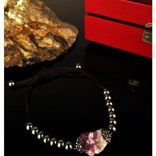 Dr Stone Natural Stone Women 'S Amethyst Stone Bracelet KRB312 372888022