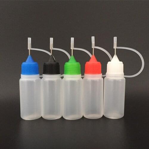 200pcs 10ml PE Empty E liquid Bottle Needle Dropper Bottle for E juice, Empty Plastic oil Storage Bottle