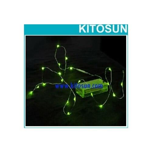 China Wholesale CR2032 Coin Battery operated green color Led Rope String Fairy Lights For Christmas Decoration