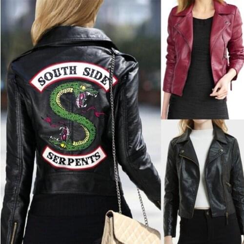 2019 Cosplay Costume jacket South side serpents Riverdale PU Leather Jackets costume Women Riverdale Streetwear Leather outwear