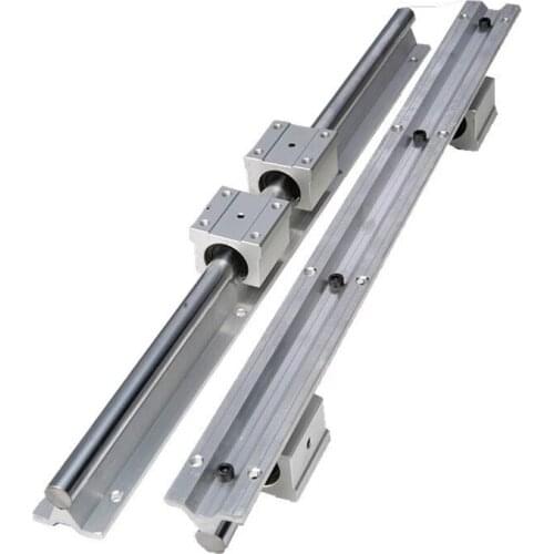 Linear Guide Support Rail SBR12/SBR16/SBR20 L1200mm 2pcs + 4pcs SBR12UU/SBR16UU/SBR20UU Linear Bearing Blocks for CNC Machine