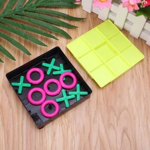 Plastic O X Tic Tac Toe Chess Piece Toys Set Kids Brain Teaser Baby Early Educational Intelligence Development Exercising Tool B