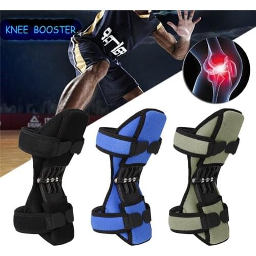 1Pair Joint Support Knee Pad Breathable Non-slip Lift Pain Relief For Knee Power Spring Force Stabilizer Knee booster For Sports