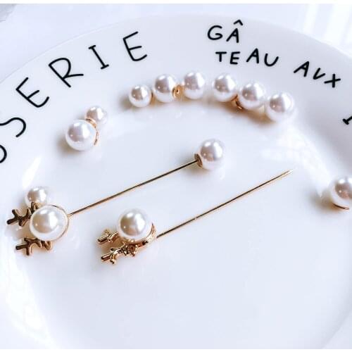 Ritoule DIY jewelry materials of handmade earrings accessories The light pearl ear plug earring earplugs