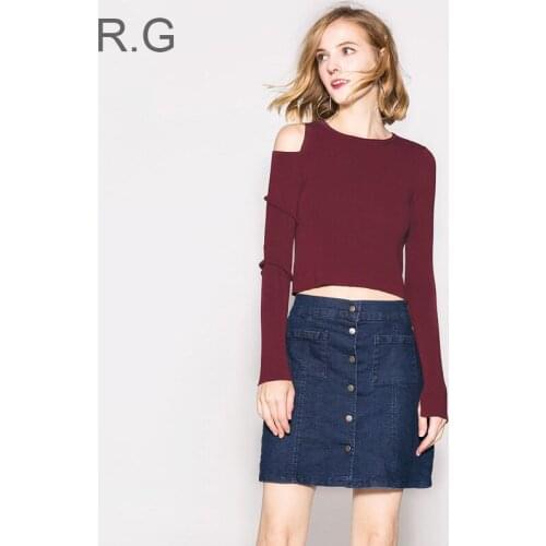 Женские пуловеры с открытыми плечами ROCICIE GELA China At AliExpress