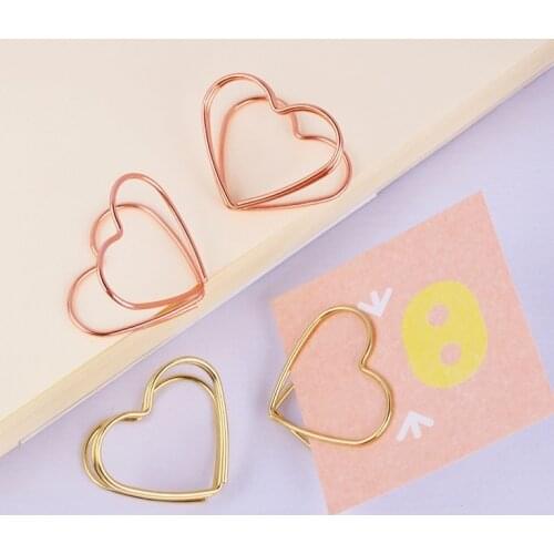 Romantic Heart Shape Metal Photo Clips Wedding Place Card Holder Desktop Decor Table Number Stand Name Clips Message Clips