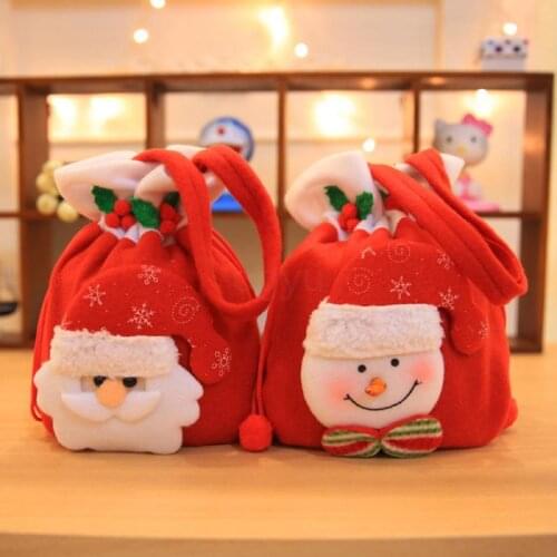 Christmas Decoration Brushed Candy Cane Bag Children Kindergarten Shopping Mall Christmas Apple Gift Bag Supplies