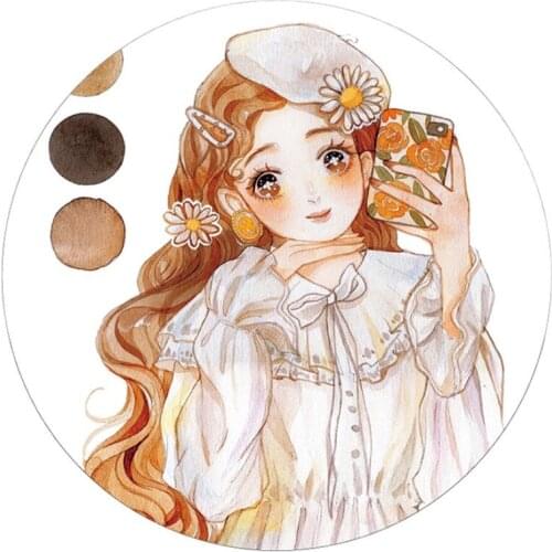 Tawny Fashion Girls Cosmetics Special Oil Washi Tapes Bullet Journal Masking Tape Adhesive Tape DIY Scrapbooking Washi Stickers