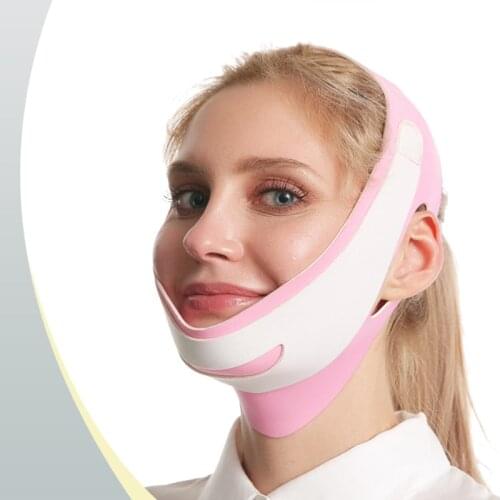 Face-lift with Sleep Face V Shaper Facial Slimming Bandage Relaxation Shape Lift Reduce Double Chin Face Thining Band Massage