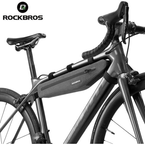ROCKBROS Waterproof Bike Bag 1.5L Bicycle Triangle Bags Rainproof Front Tube MTB Bag borsa bici sacoche velo Bike Accessories