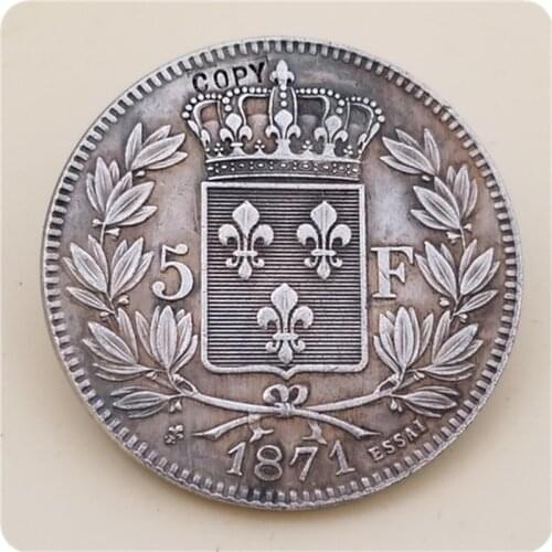 1871 FRANCE 5 Francs COPY COIN FREE SHIPPING