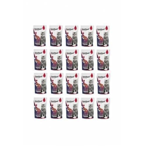 24x85 Grams, Bestpet Jelly Pouch Age Cat Food 24? Pcs Mixed Package