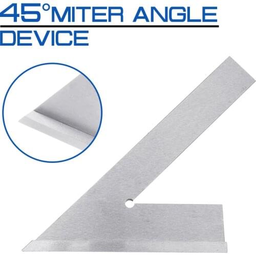 45 Degree Miter Angle Corner Ruler Stainless Steel Wide Base Gauge Measuring Tools DIN875/2 Standard With Stop 150x100mm