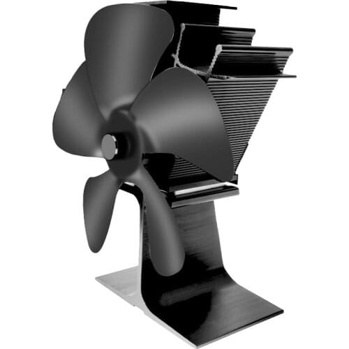 5 Blade Fireplace Fan Log Wood Burner Large Air Volume Fan Ventilation Effecient Speedy Enery-saving Heat Powered
