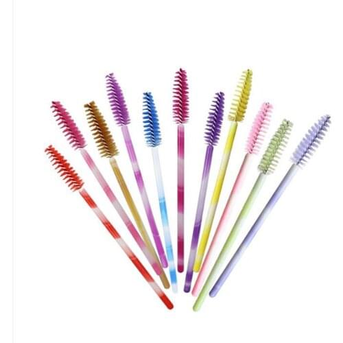 50pcs/lot Disposable Eyelash Brush Eyebrow Mascara Applicator Wands Brushes Eyelash Extension colorful Cosmetics Makeup tool